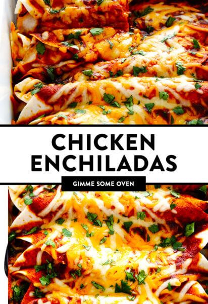 Enchiladas In Oven, Give Me Some Oven, Chemo Food, Cheesy Dishes, Best Chicken Enchiladas, Best Chicken Enchilada Recipe, Easy Enchilada Recipe, Mexican Brunch, Mexican Entrees