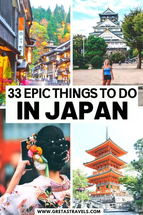 33 Epic Things to do in Japan Things To Do In Japan Bucket Lists, Visit Japan Bucket List, Japan Visit, Japan Honeymoon, Things To Do In Japan, Beautiful Places In Japan, Japan Bucket List, Japan Travel Tips, Travel Japan