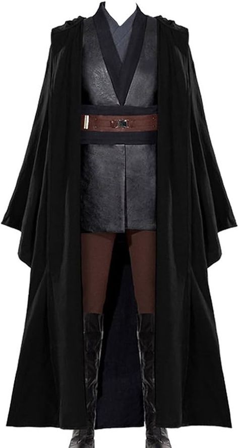 Amazon.com: Skycos Anakin Skywalker Costume Black Jedi Jacket Outfit Men Darth Vader Cosplay Tunic Robe Cloak Uniform (Black, Medium) : Clothing, Shoes & Jewelry Black Jedi Outfit, Anakin Costume Women, Star Wars Halloween Costumes Women, Anakin Skywalker Costume, Black Jedi, Anakin Costume, Jedi Robes, Sith Costume, Darth Vader Cosplay