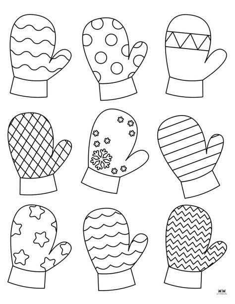 Choose from a variety of mitten coloring pages and templates for hours of holiday fun! All pages can be printed from home and are 100% FREE. Mittens And Gloves Preschool, Winter Holiday Coloring Pages, Mittens Coloring Pages, Winter Templates Free Printable, Mitten Coloring Page, Mitten Matching Printable, Printable Mitten Template Free Pattern, Mittens Template Free Printable, Mitten Crafts For Preschool