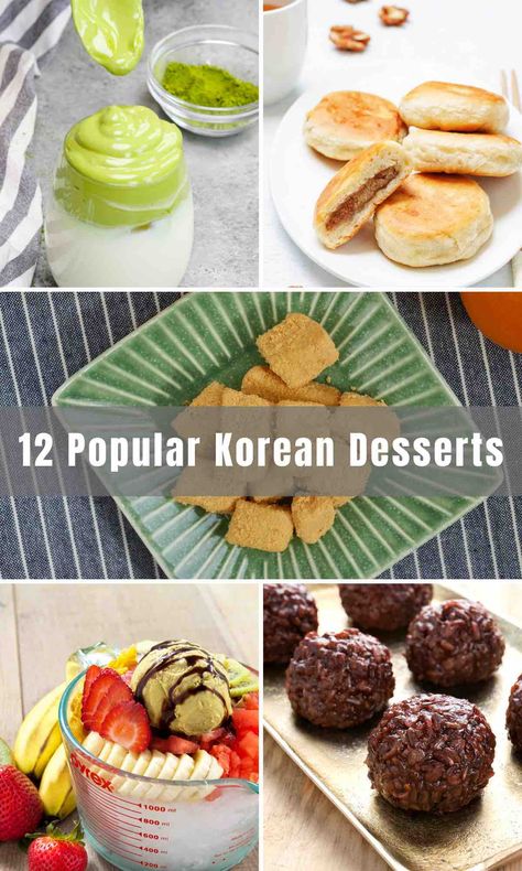 South Korean Dessert Recipes, Easy Korean Desserts, Quick Asian Desserts, Korean Sweets Desserts, Korean Sweet Recipes, Asian Deserts Recipe, Asian Deserts Easy, Easy Korean Dessert Recipes, Korean Dessert Recipes Sweets