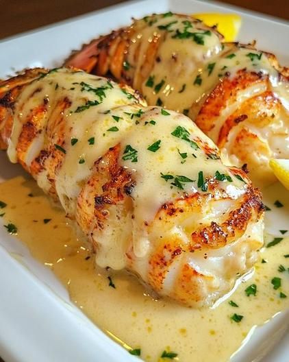 Creamy Garlic Butter Lobster Tails Recipe: The Ultimate Guide for a Gourmet Experience Garlic Butter Lobster, Lobster Cream Sauce, Butter Lobster, Lobster Sauce, Lobster Dishes, Lobster Recipes Tail, Seafood Entrees, Delicious Seafood Recipes, Ina Garten Recipes