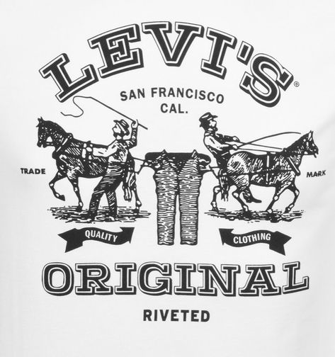 Vintage Clothing Logo, History Of Jeans, Camoflauge Wallpaper, Horse Graphic, Polo Shirt Outfits, Levis Outfit, Etiquette Vintage, Levis T Shirt, Horse Logo