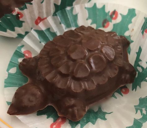 Candy Molds Recipes, Chocolate Molds Recipe, Homemade Turtles, Soft Caramels, Turtle Recipe, Turtles Candy, Chocolate Turtles, Chocolate Candy Molds, Soft Caramel