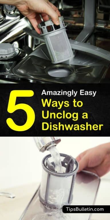 If your dishwasher is emptying into the sink drain, you may have a clog. Before calling a plumber, try our DIY dishwasher drain unclogging tips. Unclog a drain hose and air gap using a screwdriver, hot water, and a coat hanger. #unclogadishwasher #cloggeddishwasher #cloggeddrain Unclog Dishwasher, Clogged Dishwasher, Clogged Dishwasher Drain, How To Unclog A Garbage Disposal Drain, How To Freshen Kitchen Sink Drain, Unclog Kitchen Sink With Disposal, Unclog Bathroom Sink Diy Clogged Drains, Dishwasher Air Gap, Dishwasher Drain Hose