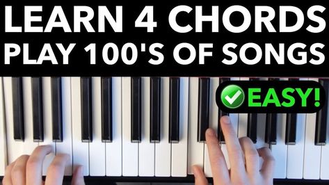 Chord Piano, Songs On Piano, Beginner Piano Lessons, Learn Piano Chords, Beginner Piano Music, Piano Music Easy, Keyboard Lessons, Piano Chords Chart, Piano Lessons For Beginners