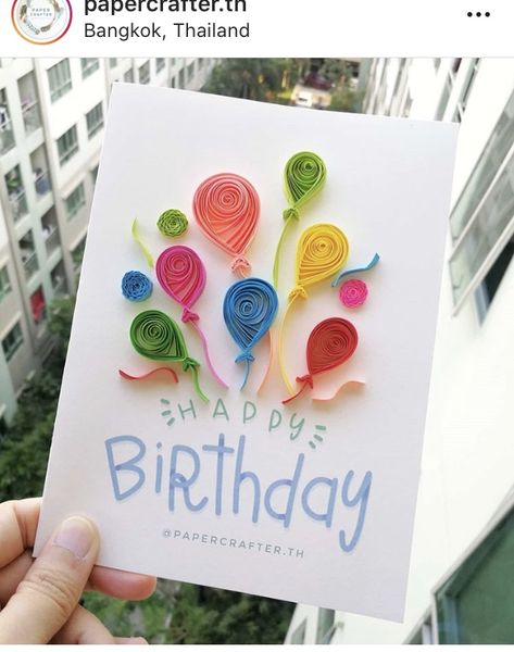 Paper Craft Greeting Cards, Quilling Birthday Cards, Quilling Videos, Diy Quilling Crafts, Handmade Greeting Card Designs, Paper Quilling For Beginners, Paper Quilling Cards, Origami And Quilling, Quilling Work