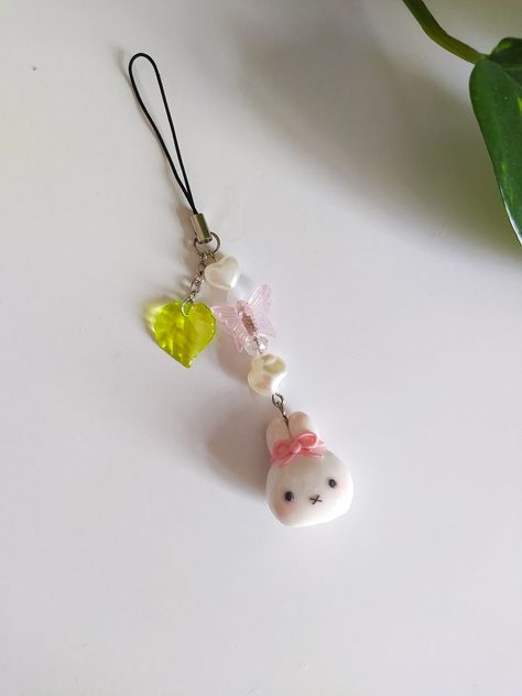 Miffy charm ,polymer clay miffy, Cute Phone Charm by MagicalstudioStore on Etsy Miffy Phone Charm, Miffy Clay Charm, Miffy Charm, Miffy Clay, Miffy Cute, Polymer Art, Christmas Card Art, Clay Polymer, 17th Birthday