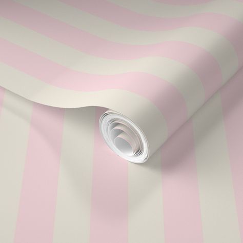 Pink striped wallpaper