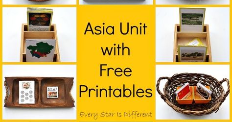 Montessori-inspired Asia learning activities and free printables for kids. Asia Homeschool Unit, Free Printables For Kids, Around The World Theme, Montessori Geography, Asia Continent, Geography For Kids, Geography Activities, Montessori Elementary, Montessori Lessons