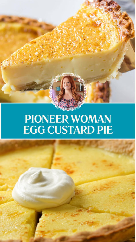 Pioneer Woman Egg Custard Pie Deep Dish Pies Desserts, Eggs Custard Pie, No Crust Egg Custard Pie, Old Fashion Custard Pie Recipe, Dairy Free Custard Pie, Magic Custard Pie Recipe, Homemade Custard Pie, Pioneer Woman Buttermilk Pie, Old School Egg Custard Pie