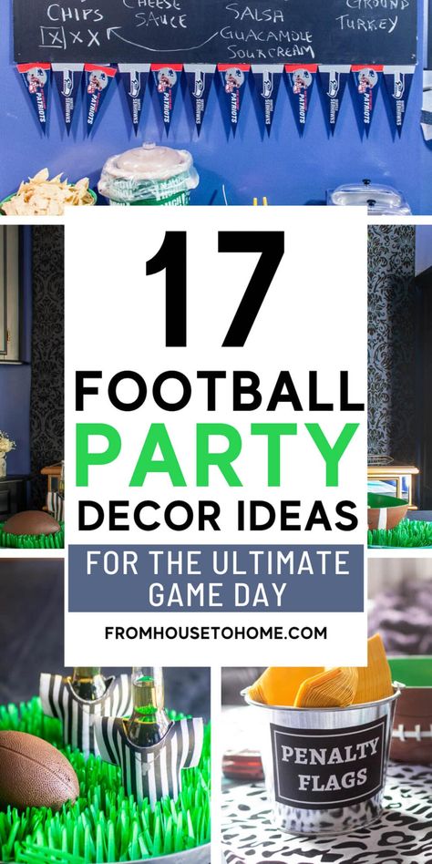 Football Ideas Decoration, Football Concession Stand Party Ideas, Diy Football Party Decorations, Tailgaiting Food, Football Food Ideas, Football Shaped Foods, Diy Football Party, Super Bowl Party Ideas, Throwing A Football