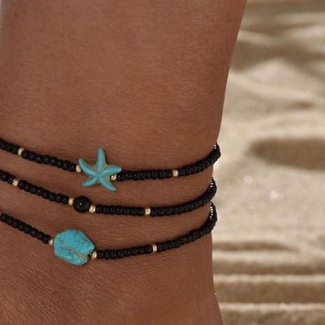 Mavi Accessories on Instagram: "3 Pcs Starfish Anklet $4 C 8773" Starfish Anklets, Bracelet Ideas, Bead Jewelry, Handmade Jewellery, Starfish, Jewelry Inspiration, Anklets, Beaded Jewelry, Handmade Jewelry