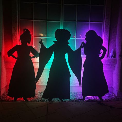 Hocus Pocus Outdoor Decorations Diy, Hocus Pocus Lawn Decorations, Hocus Pocus Cutout, Hocus Pocus Decorations Diy, Halloween Wood Cutouts, Hocus Pocus Sisters, Hocus Pocus Halloween Decor, Hocus Pocus Decorations, Hermanas Sanderson