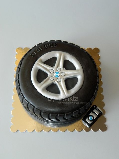 BMW Tire cake — Cars / Trucks / Automobiles Tyre Cake, Bmw Cake, Motorbike Cake, Tire Cake, Motorcycle Cake, Car Cakes, Wheel Cake, Truck Cakes, Wheel Craft