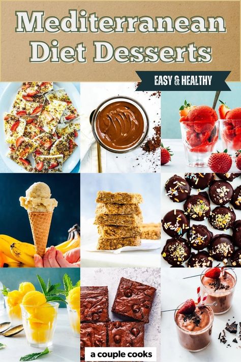 Try these delicious and healthy Mediterranean diet desserts! From refreshing fruit variations to whole food spins on classics, find the perfect way to end your meal. Mediterranean Diet Desserts, Mediterranean Desserts, Best Fish Recipes, Winter Salad Recipes, A Couple Cooks, Easy Mediterranean Diet Recipes, Vegan Salad Recipes, Diet Desserts, Best Gluten Free Recipes