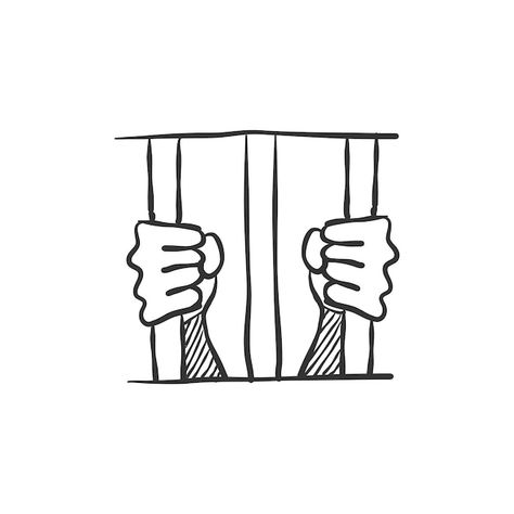 Vector jail icon in hand drawn doodle | Premium Vector #Freepik #vector #punisher #law-symbol #hand-doodle #law Law Doodles, Jail Drawings, Law Symbol, Sabine Weiss, Series Journal, Concept Draw, Window Drawing, Drawing Cartoon, Anime Drawing