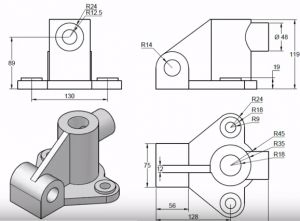 AutoCAD 3D Practice Tutorial screenshot Solidworks Drawings For Practice, Autocad 3d Modeling, Isometric Drawing Exercises, Autocad Isometric Drawing, 3d Practice, 3d Autocad, Learn Autocad, Autocad Tutorial, Engineering Drawing