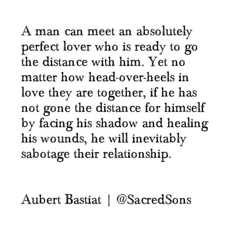 Words from @spiritualheart to all the men who are afraid to commit to one partner, believe that committed relationships are a trap, or have a pattern of infidelity or abandoning good relationships whenever their partner calls them forward in honesty and accountability. And yes, it goes both ways but this is for the men who have these patterns.⁣⁣⁣⁣⁣ ⁣⁣ As men one of the most important lessons for us to grasp in life is that a committed partner who truly loves us as we are and yet continually ... Time To Heal Quotes Relationships, Sabotage Relationship Quotes, Taking Time To Heal Quotes, Take Time To Heal Quotes Relationships, Sabotaging Relationships Quotes, I Hope You Heal, I Hope You Heal From Things, Self Sabotage Quotes Relationships, Relationship Sabotage