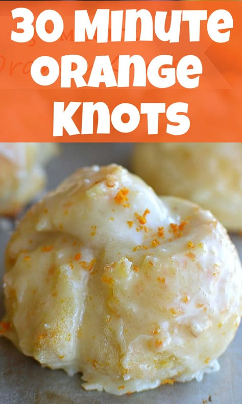 Breakfast Ideas Canned Biscuits, Sweet Brunch Ideas Easy, Orange Knots Recipe, Quick Breakfast Ideas Sweet, Sweet Breakfast Biscuits, Breakfast Treats For Work, Things To Make With Oranges, Easy Breakfast Sweets, Angeline Core