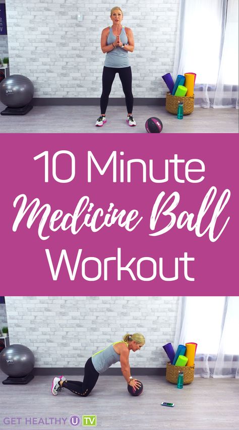 Squats With Medicine Ball, Medicine Ball Exercises For Beginners, Weight Ball Workout For Women, Weight Ball Workout, Med Ball Workout, Weighted Ball Exercises, Medicine Ball Abs, Strength Training At Home, Kettle Ball