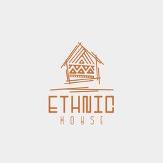 Ethnic house logo Premium Vector | Premium Vector #Freepik #vector #background #logo #food #business Filipino Logo Design, Filipino Restaurant Logo, Rustic Logo Ideas, Filipino Branding, Filipino Logo, Filipino Patterns, African Logo, Resturant Logo, Home Logo Design