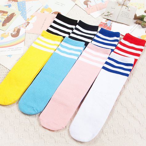 Baby Knee High Socks, Girls Knee Socks, Boys Football, Football Socks, Boys Stripes, Football Boys, White Socks, Striped Socks, Girls Socks