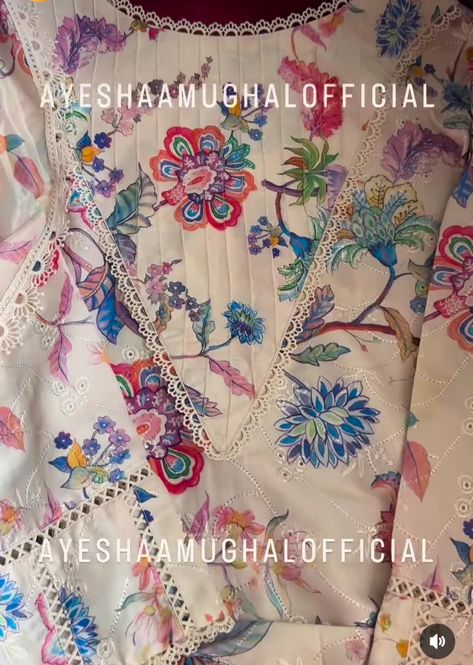 Simple Gala Designs For Kameez, Print Suit Lace Design, Neck Design Suit, New Neck Designs, Suit Neck Design, Modest Lookbook, Designs Kurti, Design Kurti, Simple Suit