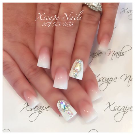 Flared Acrylic Nails, Square Triangle French Tip Acrylic Nails, Flare Tip Nails, Flare Nail Shape, Pixie Crystal French Tip Nails, Flare Nails Acrylics, White French Tips Tapered Square, Flared Nail Designs, Flair Nails