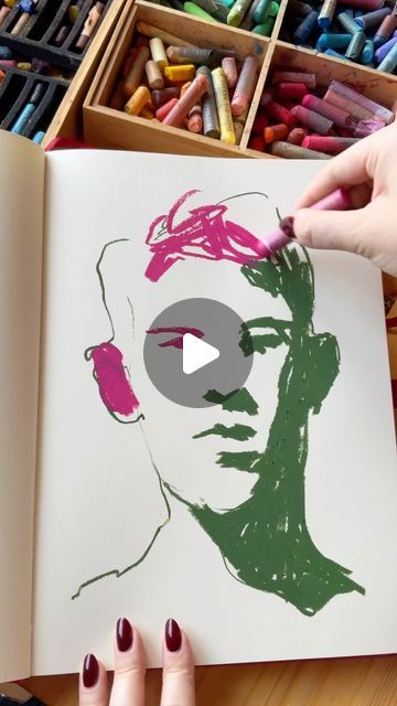 Avgust Point on Instagram: "oil pastel sketch" Oil Pastel Sketch, Oil Pastel Portrait, Pastel Portraits, Oil Pastel, Sketch, Pastel, Illustrations, On Instagram, Instagram