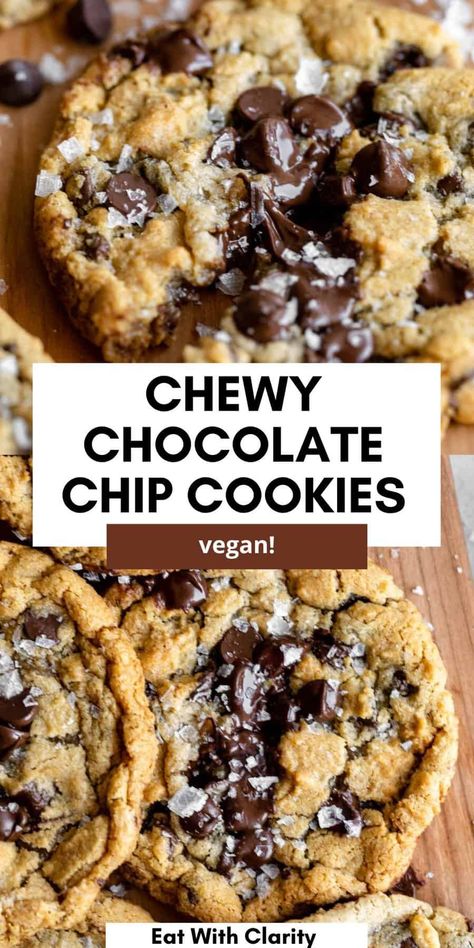 Best Vegan Chocolate Chip Cookies, Vegan Chocolate Chip Cookie Recipe, Vegan Cookies Recipes, Dairy Free Chocolate Chips, Vegan Chocolate Chip Cookies, Gluten Free Chocolate Chip, Cookies Vegan, Vegan And Gluten Free, Dairy Free Dessert