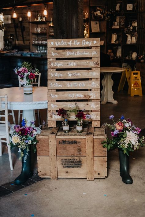 Pallet Wedding Signs, Order Of The Day Wedding, Chalkboard Wall Art, Pallet Wedding, Order Of The Day, Chalkboard Wedding, Wedding Order, Chalkboard Wall, Sunflower Wedding