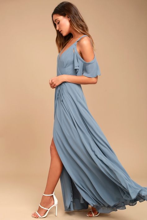 Slate Blue Dresses, Affordable Bridesmaid Dresses, New Years Eve Dresses, Bridesmaid Dresses Online, Maxi Styles, Different Dresses, Wedding Guest Dress Summer, Dress Shapes, Guest Outfit