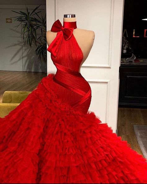 Ahoufe Bridal ® on Instagram: “#AhoufeInspo ! 😍 Which look is your favorite? 👀 Dress: @valdrinsahitiofficial #flowergirls #bellanaijaweddings #weddingdigestnaija…” Valdrin Sahiti, Red Evening Dress, Chapel Train, Elegant Red, Gala Dresses, Pageant Dresses, Glam Dresses, Red Prom Dress, Event Dresses