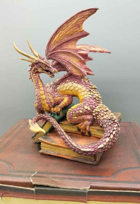 Rare DRAKES OF WRATH Book Wyrms statuette DRAGON NRFB Andrew Bill HTF | #4607185469 Ceramic Dragon, Most Creative Halloween Costumes, Dragon Doll, Dragon Poses, Dragon Cakes, Dragon Book, Crochet Dragon Pattern, Clay Sculpting, Dragon Costume