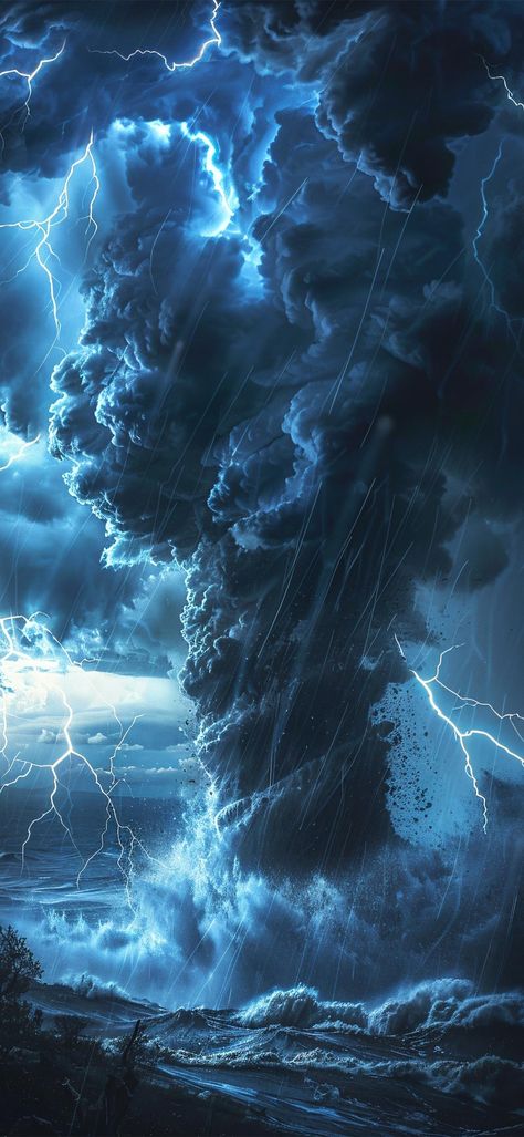 iPhone wallpapers Interesting Wallpaper, Thunder And Lighting, Lightning Dragon, Lightning Storms, Aesthetic Scenery, Storm Art, 4k Images, Ocean At Night, Occult Books