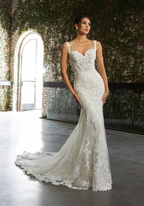 Madeline Gardner Signature | Anna Christine Bridal - Henrietta | Anna Christine Bridal Eden Wedding Dress, Wedding Dress With Overskirt, Embroidery Wedding Dress, Mikaella Bridal, Sincerity Bridal, Madeline Gardner, Garden Chic, Full Stop, Embroidery Wedding