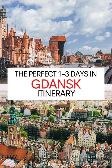 This Gdansk itinerary will help you plan up to 3 days exploring this beautiful Polish port city. Poland Trip, Europe Travel Outfits, Gdansk Poland, Packing For Europe, Europe Trip Itinerary, Europe Itineraries, Tourist Map, Port City, Europe Travel Destinations