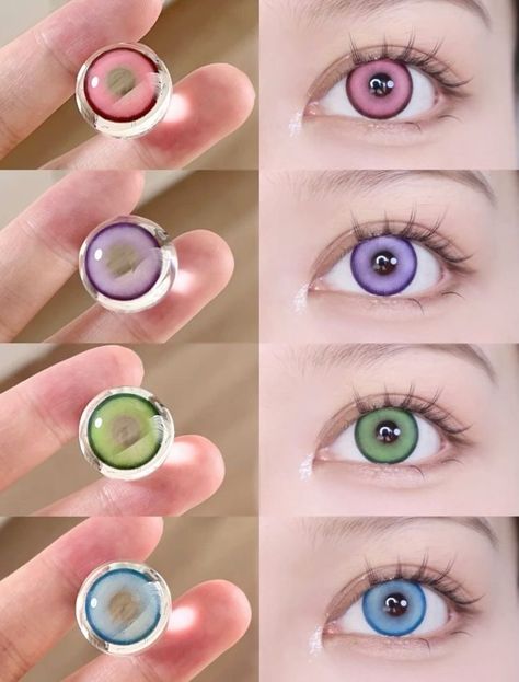 Rare Eye Colors, Cool Contacts, Rare Eyes, Cosmetic Contact Lenses, Beautiful Eyes Color, Eye Contact Lenses, Makeup Face Charts, Face Makeup Tutorial, Face Chart