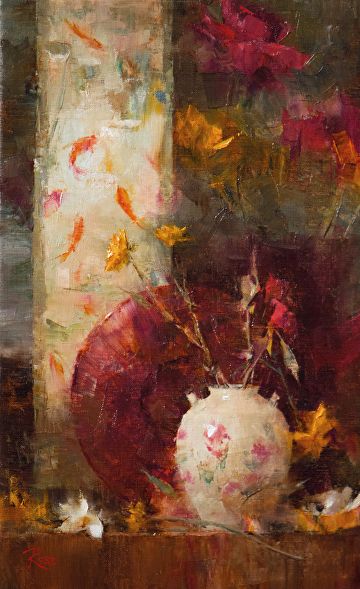 Laura Robb, Pink Amaryllis, Richard Schmid, Paint Clay, Still Life Artists, Blue And White Vase, Floral Still Life, Art Degree, Bachelor Of Fine Arts