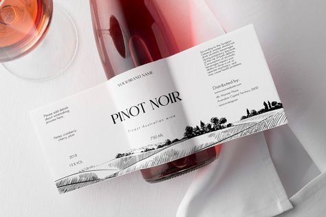 Minimalist Wine Bottle Label Template Wine Label Illustration, Modern Wine Labels, Wine Bottle Label Template, Wine Label Template, Perfume Label, Wine Bottle Label, Custom Wine Labels, Bottle Label Template, Wine Label Design