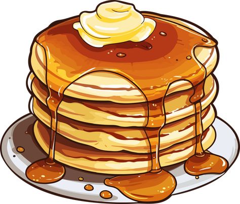 AI generated Pancake clipart design illustration Pancake Clipart, Pancake Illustration, Desserts Drawing, Sweet Breakfast Treats, Daily Crafts, Pancake Stack, Vector Food, Tasty Pancakes, Super Robot