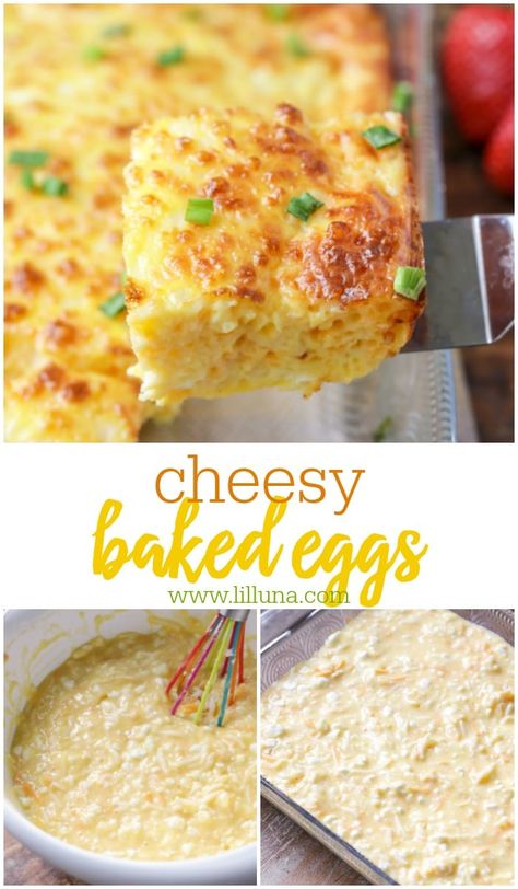 Egg Dishes For Brunch Casseroles, Cheesy Eggs Casserole, Healthy Baked Eggs, Keto Baked Eggs, Baked Egg Recipes For Dinner, Best Egg Casserole Ever, Recipes With Eggs Breakfast, German Baked Eggs, Baked Egg Casserole Easy Recipes