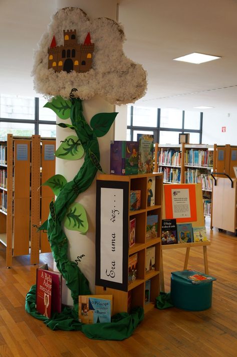 Jack And The Beanstalk Display Classroom, Story Book Decorating Ideas, Jack And The Beanstalk Decorations, Jack And The Beanstalk Classroom, Jack And The Beanstalk Display, Beanstalk Display, Jack And The Beanstalk Preschool, Jack And The Beanstalk Craft, Jack And The Beanstalk Art