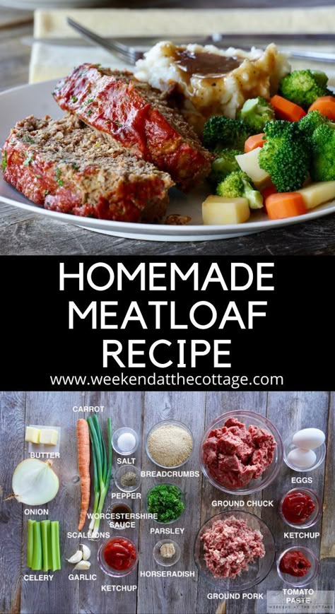 Carrot And Celery Recipes, Recipe With Carrots, Tomato Topping, Pork Meatloaf, Moist Meatloaf, Ground Chuck, Carrots And Celery, Meatloaf Dinner, Celery Recipes