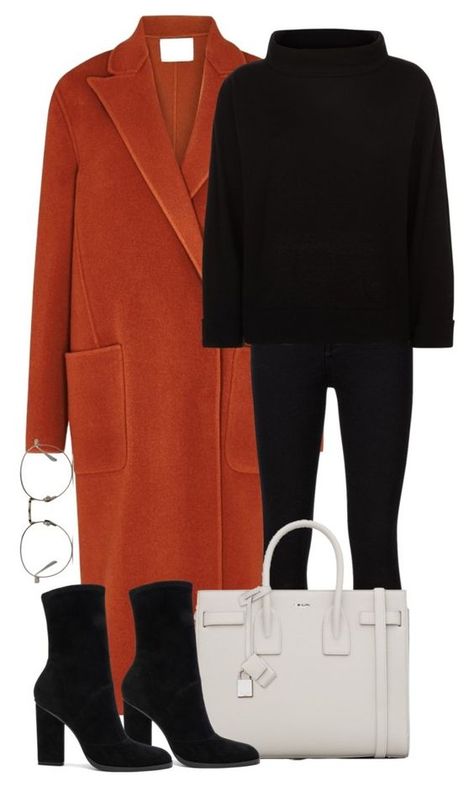 Fashion Overalls, Stile Hijab, Orange Coat, Winter Mode, Coat Black, Fashion Mode, Mode Inspiration, 80s Fashion, Winter Fashion Outfits