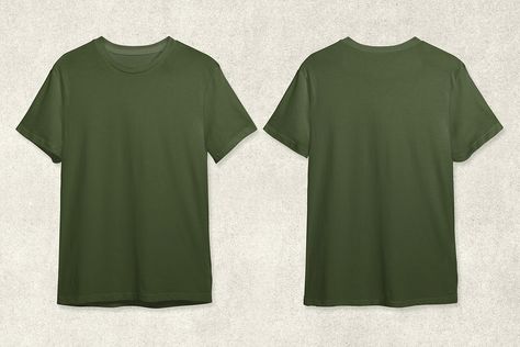 Two green tee, basic wear | premium image by rawpixel.com / Aew Plain Green T Shirt, Army Tshirt, Green Shirts, Army Colors, Green Tee, Basic Wear, Nike Wallpaper, Shirt Template, Yoga Art