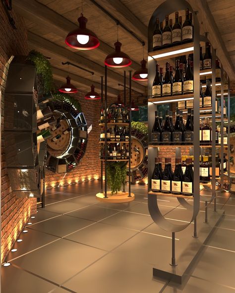 Wine shop interior Wine Shop Interior Design, Wine Shop Interior, Interior Design Behance, Wine Tasting Room, Wine Shop, Tasting Room, Shop Interior Design, Shop Interior, Wine Tasting