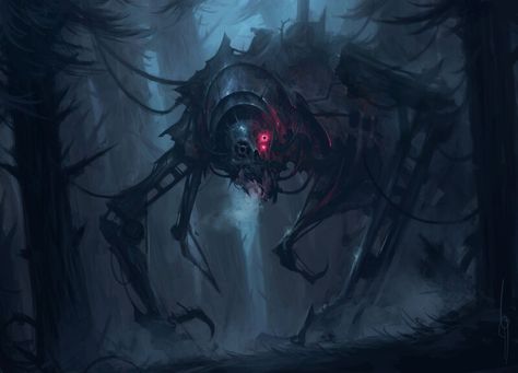 ArtStation - Mechanical horror Mechanical Horror, Dark Creatures, Horror Monsters, Cosmic Horror, 다크 판타지, Monster Concept Art, Fantasy Monster, Fantasy Creatures Art, Dungeons And Dragons Homebrew