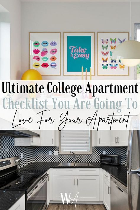 Saving this to look back on when i get my first apartment in college College Apartment Essentials, College Apartment Checklist, College Apartment Aesthetic, New Apartment Checklist, First College Apartment, Apartment On A Budget, Apartment Cozy, Apartment Checklist, My First Apartment